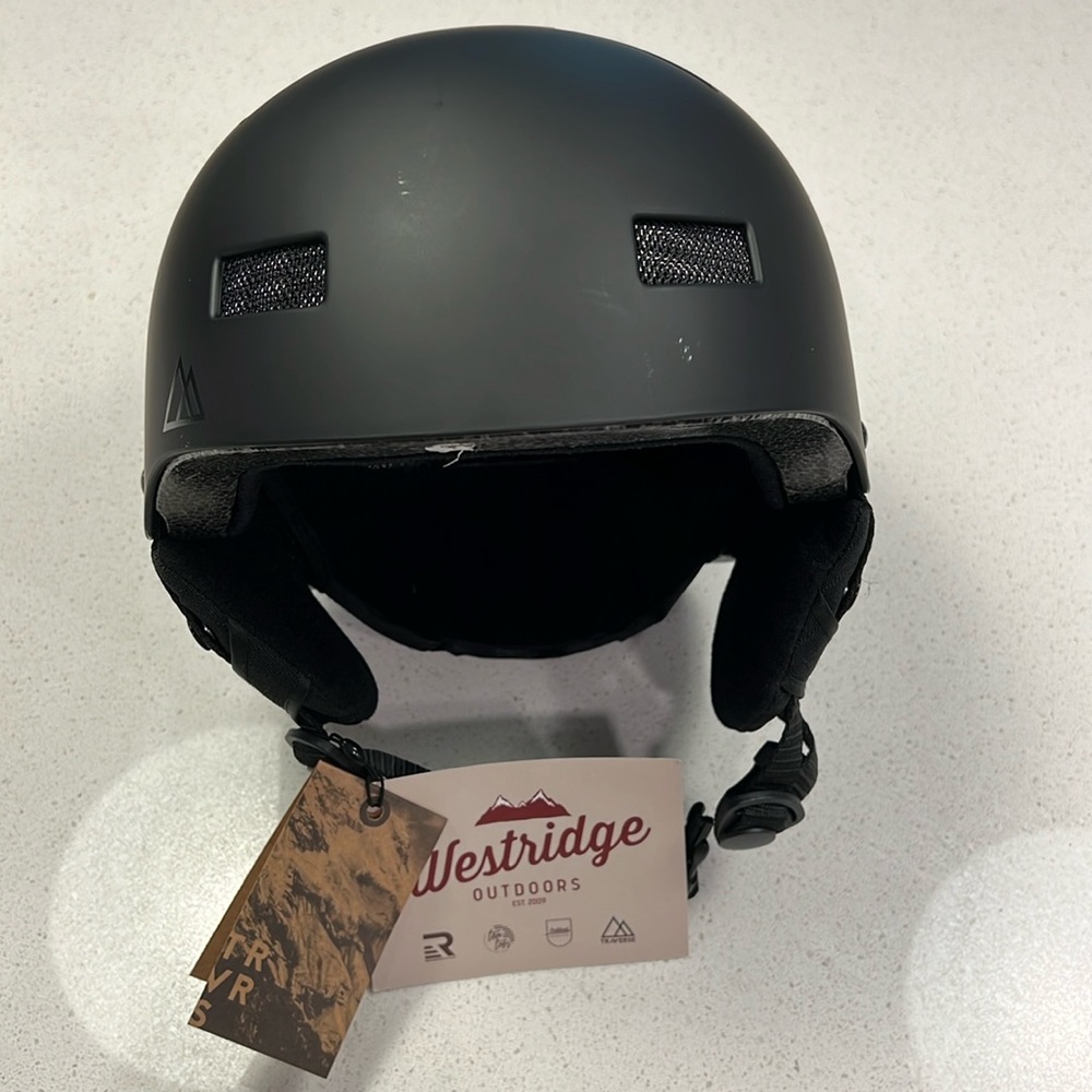 Matte Black snowboarding helmet